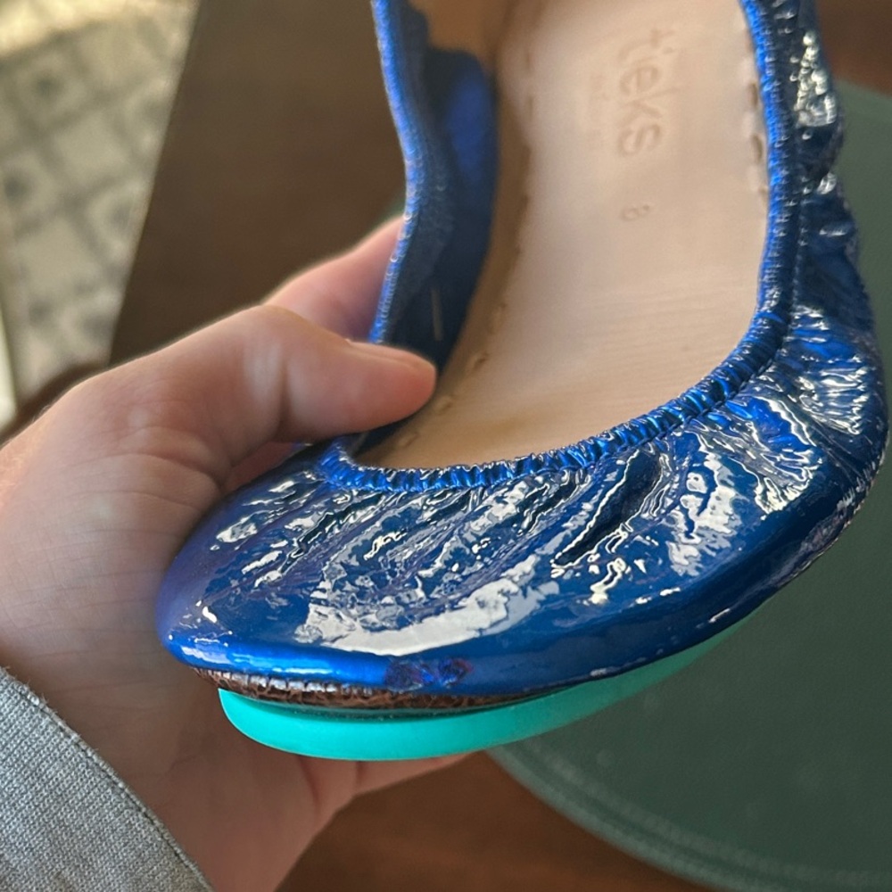 Tieks Sapphire Blue Italian Leather shoes - Picture 5 of 5